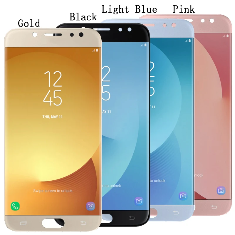 ЖК дисплей SUPER AMOLED 5 дюйма для Samsung Galaxy J7 Pro 2017 J730 J730F сенсорный экран дигитайзер в