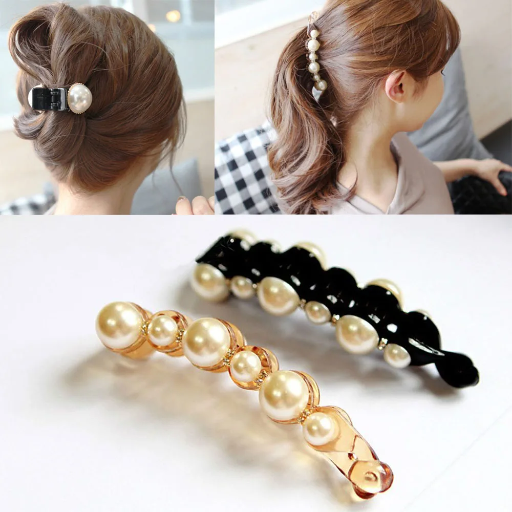 

1PCS Fashion Hair Clips Women Vintage Pearl Crystal Hairpins Mini Rhinestone Crown Hair Claw Hair Clips Hair Accessories Jewelry