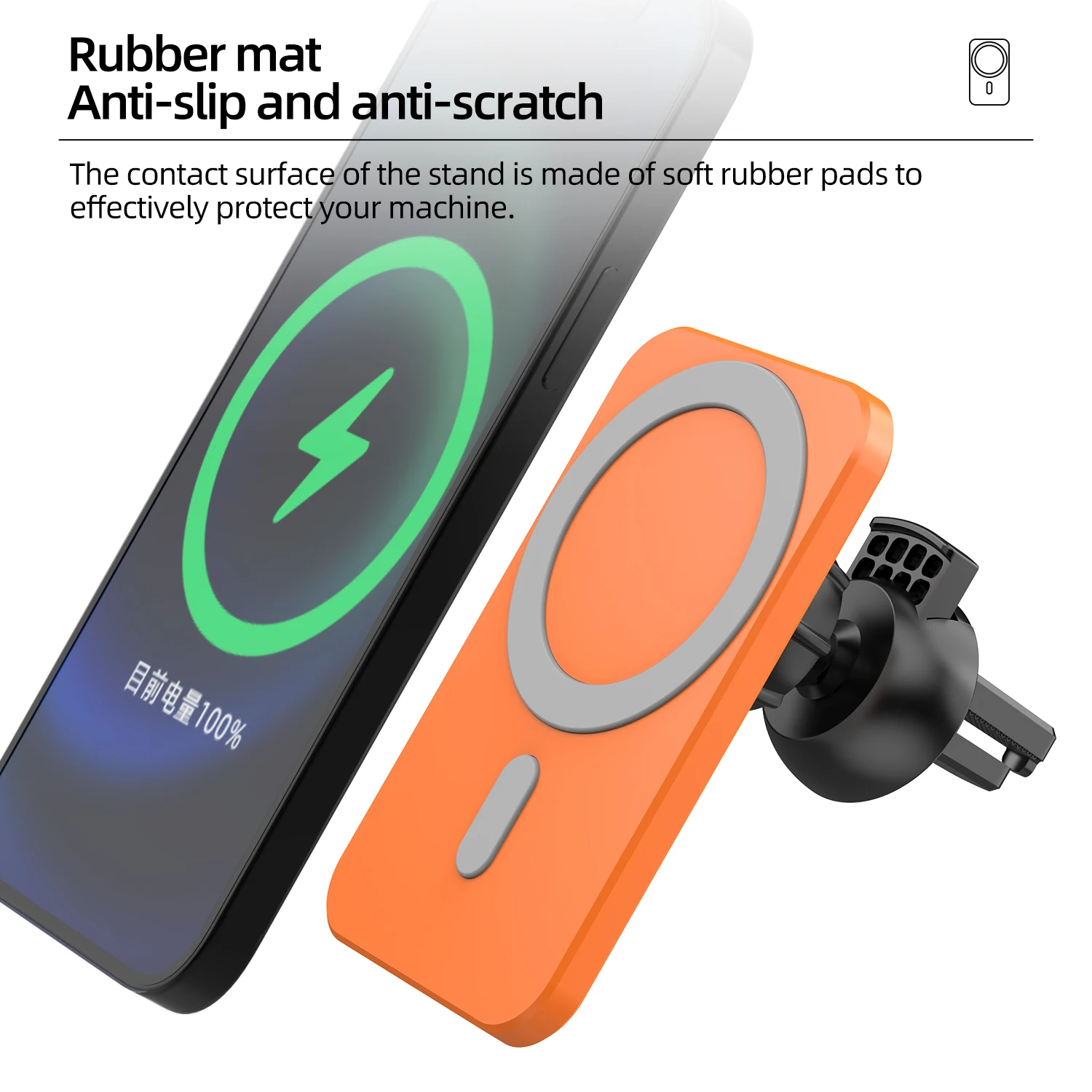

15W Magnetic Fast Charging Wireless Charger Car Phone Holder Air Mount Charger For IPhone 12 Pro Max