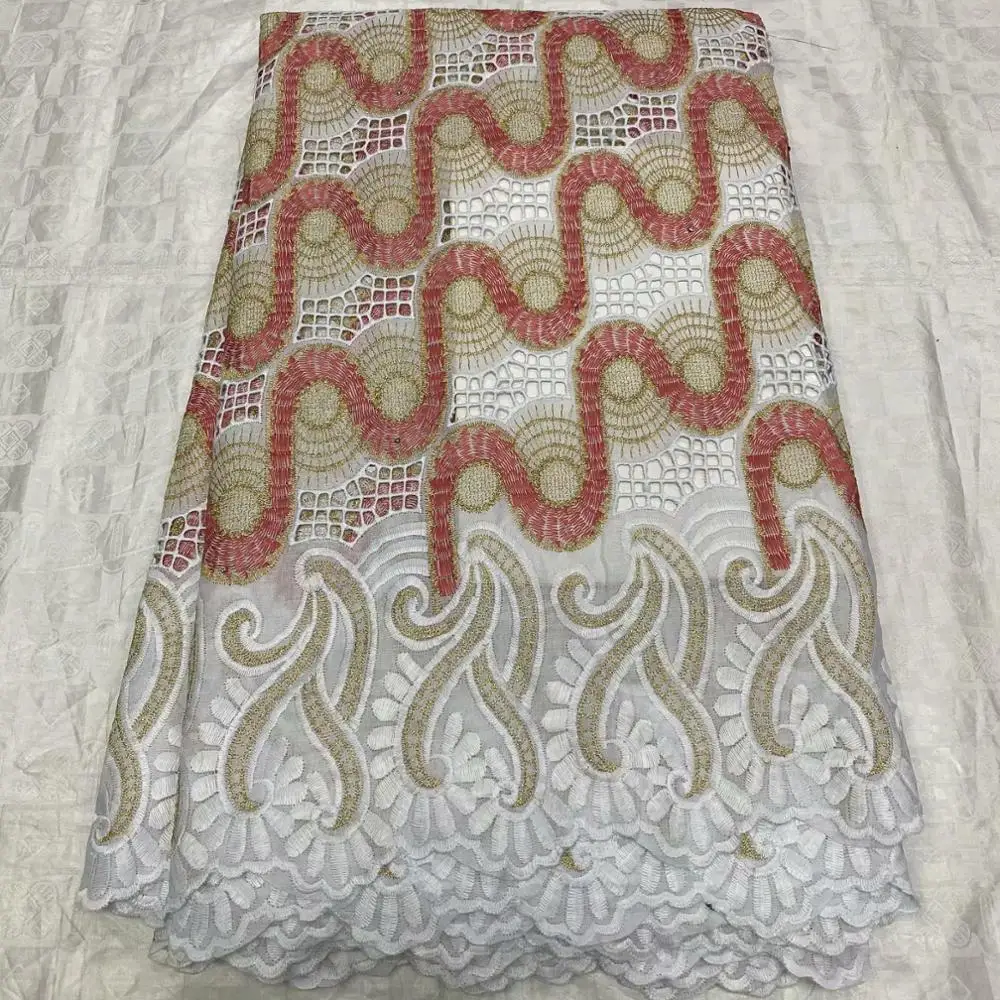 

New Arrival Party Dress Swiss Voile Material African Cotton Embroidery Dry Lace Fabric For Lady OCH965(5Yards/Lot)