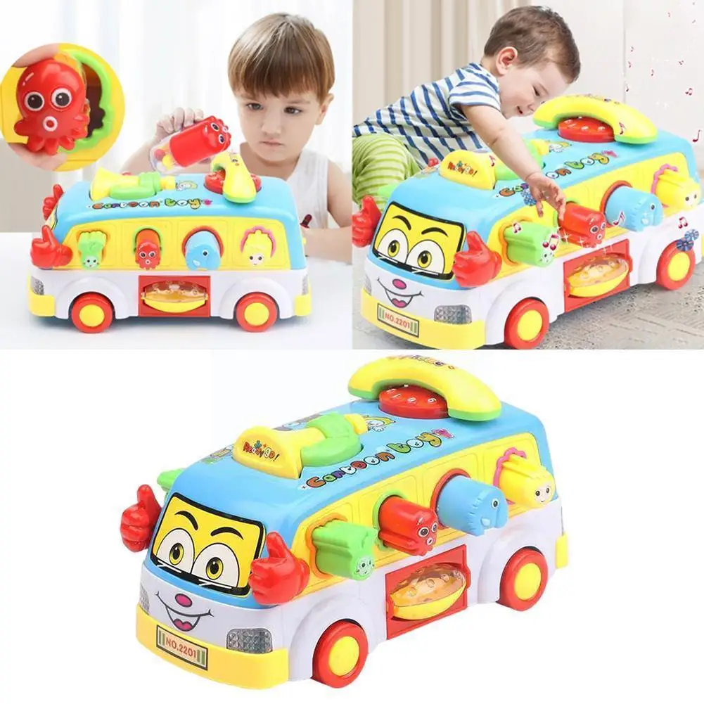 

Baby Toy Fun Bus Bump And Go Car With Music Lights Kids Early Education Toys For Girls Boys Toddlers Birthday Present K8p9