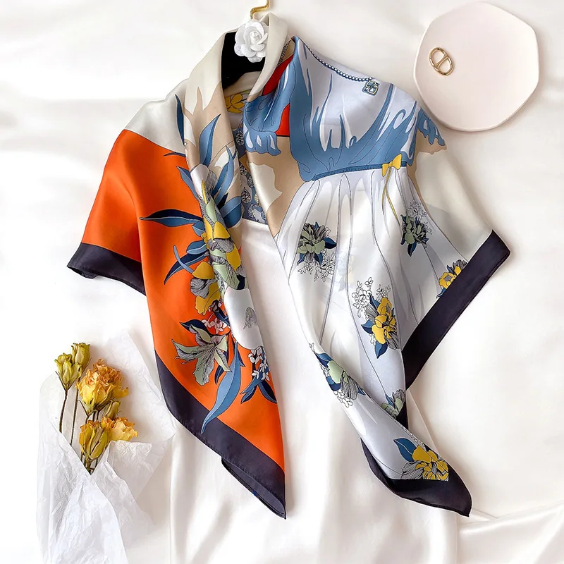 

Лидер продаж 2020, зимний квадратный женский хиджаб из 100% натурального шелка, шарфы из тутового шелкопряда, бандана, шарф, пашмина, пончо, брен...