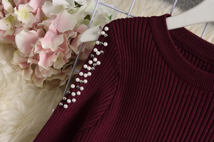 ALPHALMODA новое женское ажурное осеннее трикотажное платье с длинными рукавами, облегающее женское элегантное эластичное платье