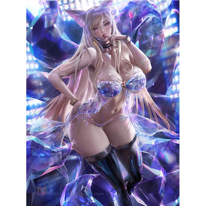 Печатная игра KDA Evelyn Ari Thunder сексуальная девушка Искусство Холст Плакат на заказ