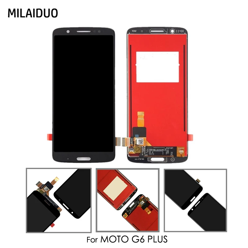 

LCD Display For Motorola Moto G6 Plus Xt1926-5 XT1926-8 XT1926-6 XT1926 Touch Screen Digitizer Assembly Replacement No Frame