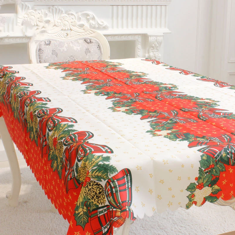 Рождественская винтажная вышитая ткань прямоугольная скатерть для свадебной