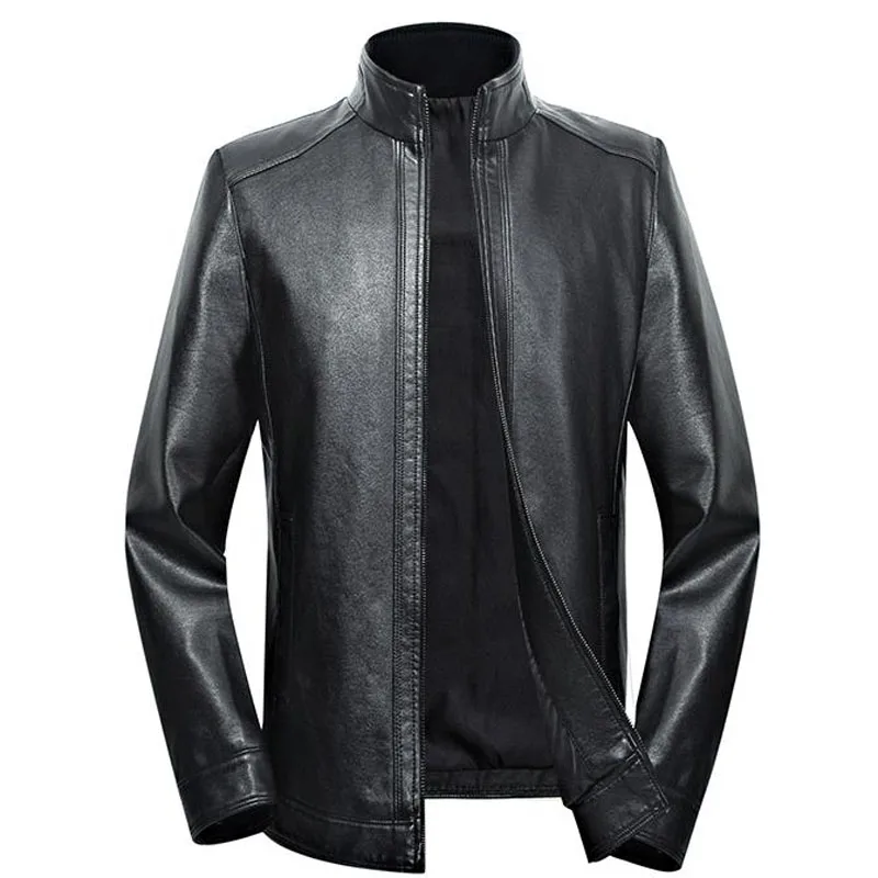 

Plus size men genuine jacket 5XL 6XL 7XL 2020 spring and autumn zipper male sheepskin leather jacket father outwear