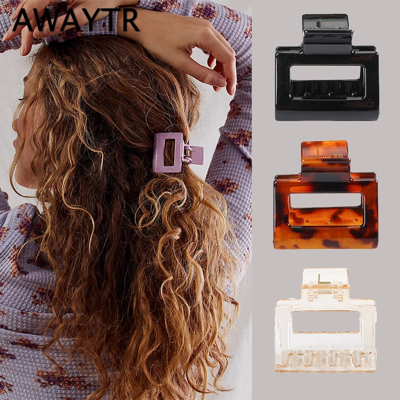 

Заколка для волос женская акриловая однотонная, в стиле ретро