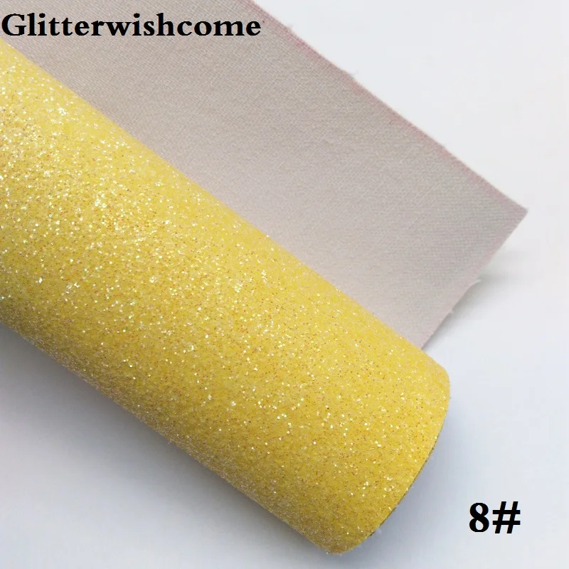 8 Glitterwishcome 21X29 см A4 Размер Vinilo Textil, Vinil Para Lazos, блестящий винил, тонкая блестящая ткань для бантов, GM154A - Цвет: 8