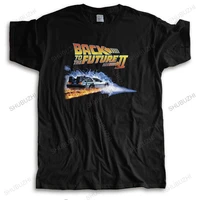 classic back to the future t shirt short sleeves o neck cotton t shirt printed science fiction film tee tops movie fan clothes