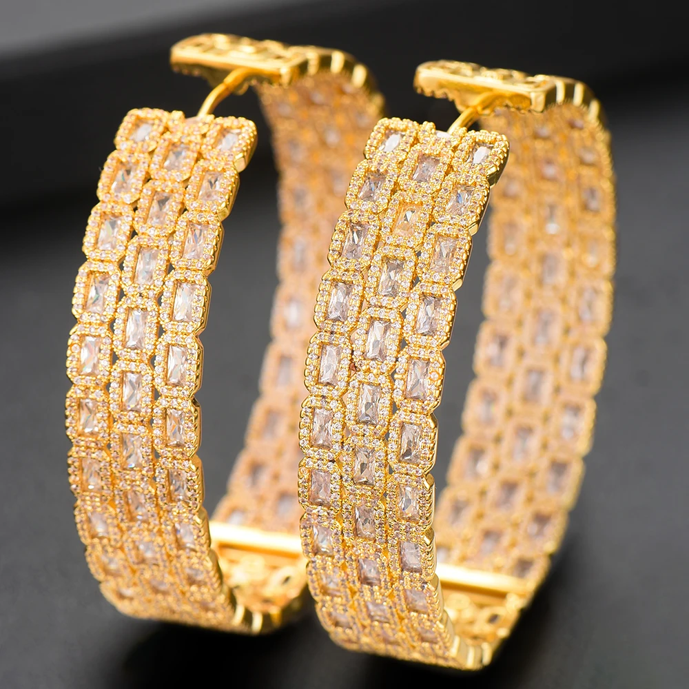 missvikki Noble Luxury Hoop Earrings boucle d'oreille femme 2019 for Women Bride Wedding Actor Model Dancer Party Show Gift | Украшения