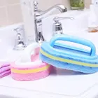 Кухня очистки ванная, туалет, кухня Кухня Стекло стены щетка для очистки ванной ручкой Губка для ванны для BottomBathtub Керамика чистящие средства