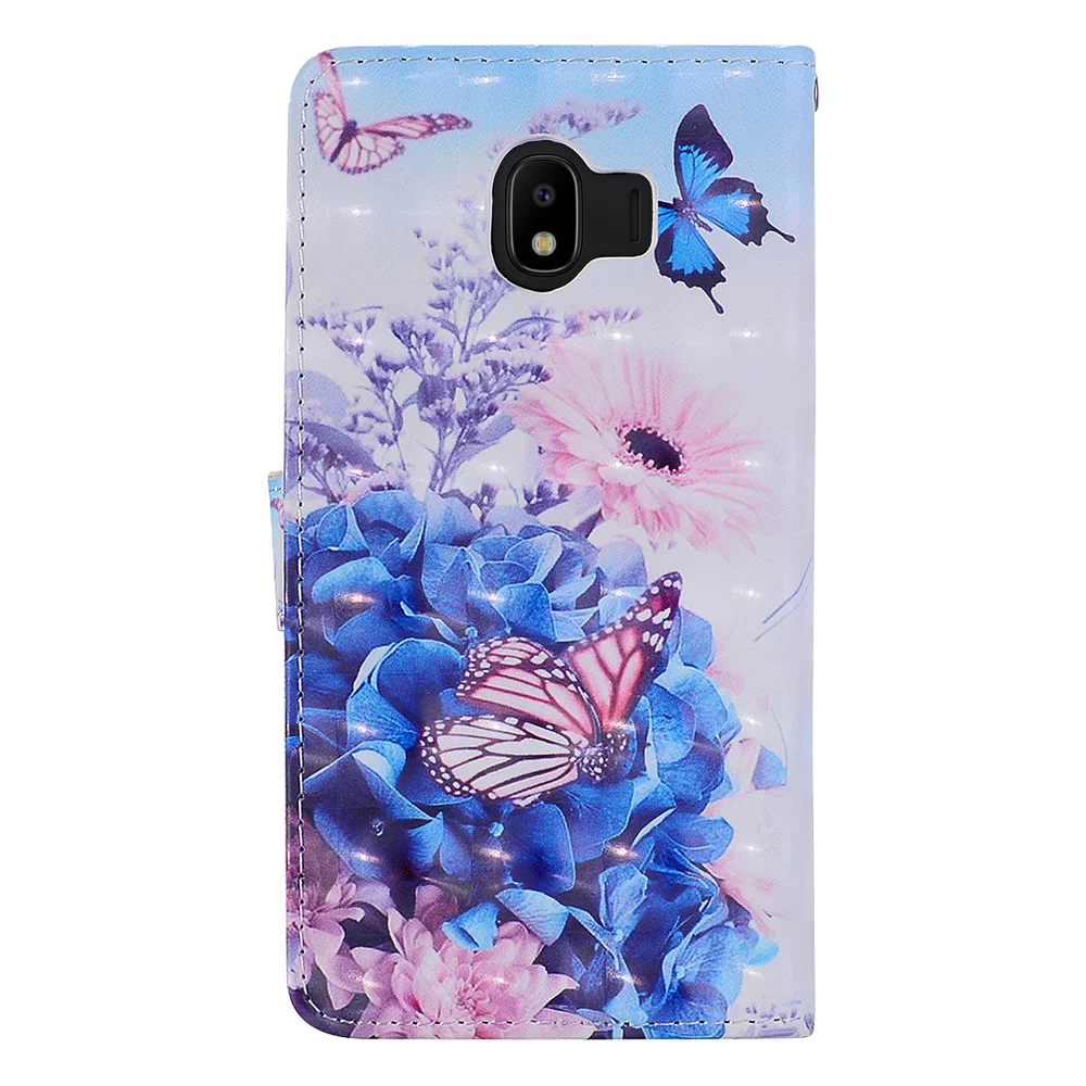 Чехол с 3D рисунком для samsung Galaxy J4, J6 Plus, J2 Pro, J3, J7, J8,, J5,, откидной кожаный чехол-книжка с бумажником, отделениями для карт