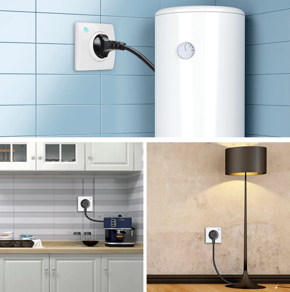 Tuya Wifi умная настенная розетка 16A ЕС монитор энергии Wi-Fi розетка умная жизнь приложение управление электрическая розетка переключатель
