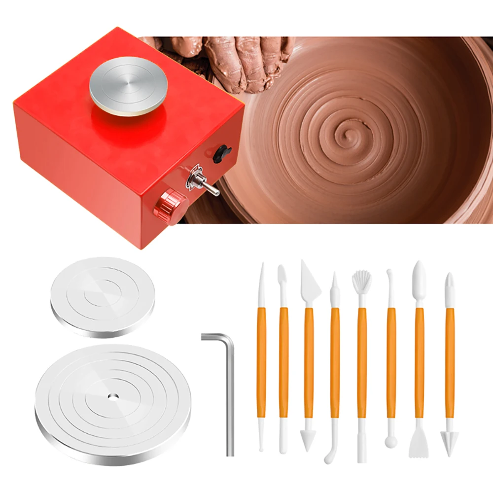 

Электрическая мини-гончарная машина, гончарный круг с поворотным колесом, инструмент для самостоятельной сборки глины