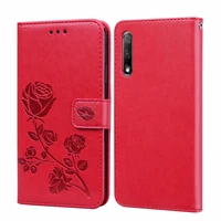 rose flower pu leather case for huawei p40 p30 p20 lite honor 20 pro 20s 10i 10 9 9x 8x 8c 8s 8a 7a lite flip wallet cover capas