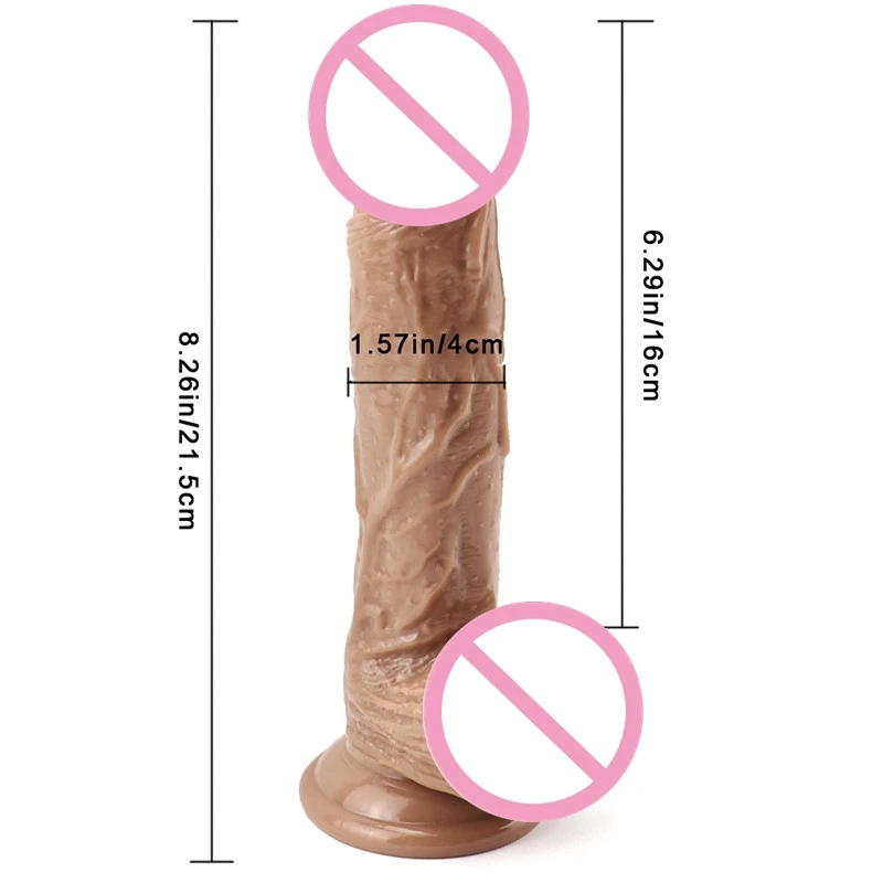 Большой реалистичный фаллоимитатор силиконовый пенис с присоской для женской