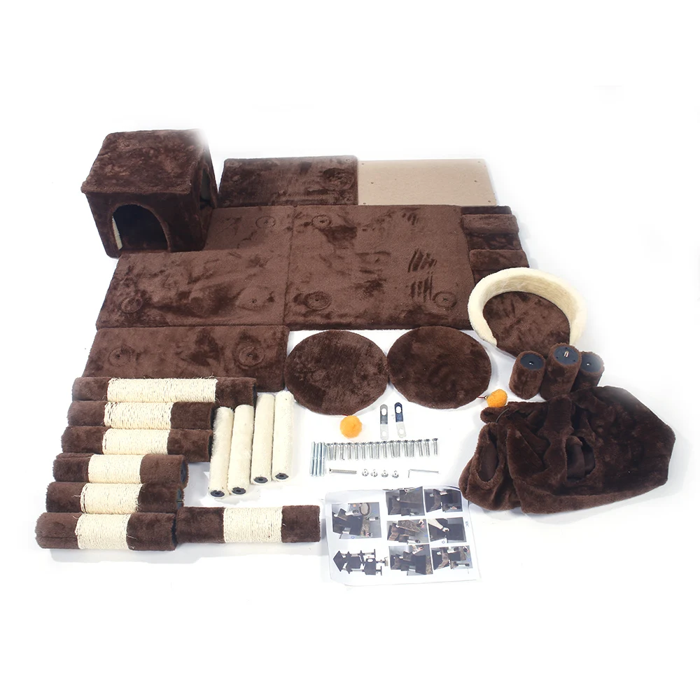 

(US) 7-Day Delivery M9C 52" Cat Climb Holder Pet House Play Kitten with Cozy Perches Sisal Hemp Cat Tree Cats Toys Pets Toys