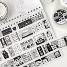 1 шт., креативная черно-белая комиксная лента JIANWU в стиле INS, декоративная лента для журнала, коллажа, материал, кавайные Канцтовары