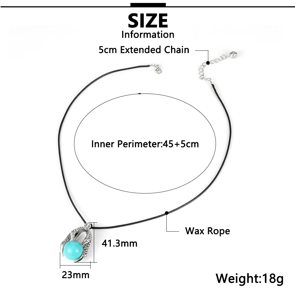 Мужской кулон в виде когтя дракон из натурального камня ожерелье с тигром и