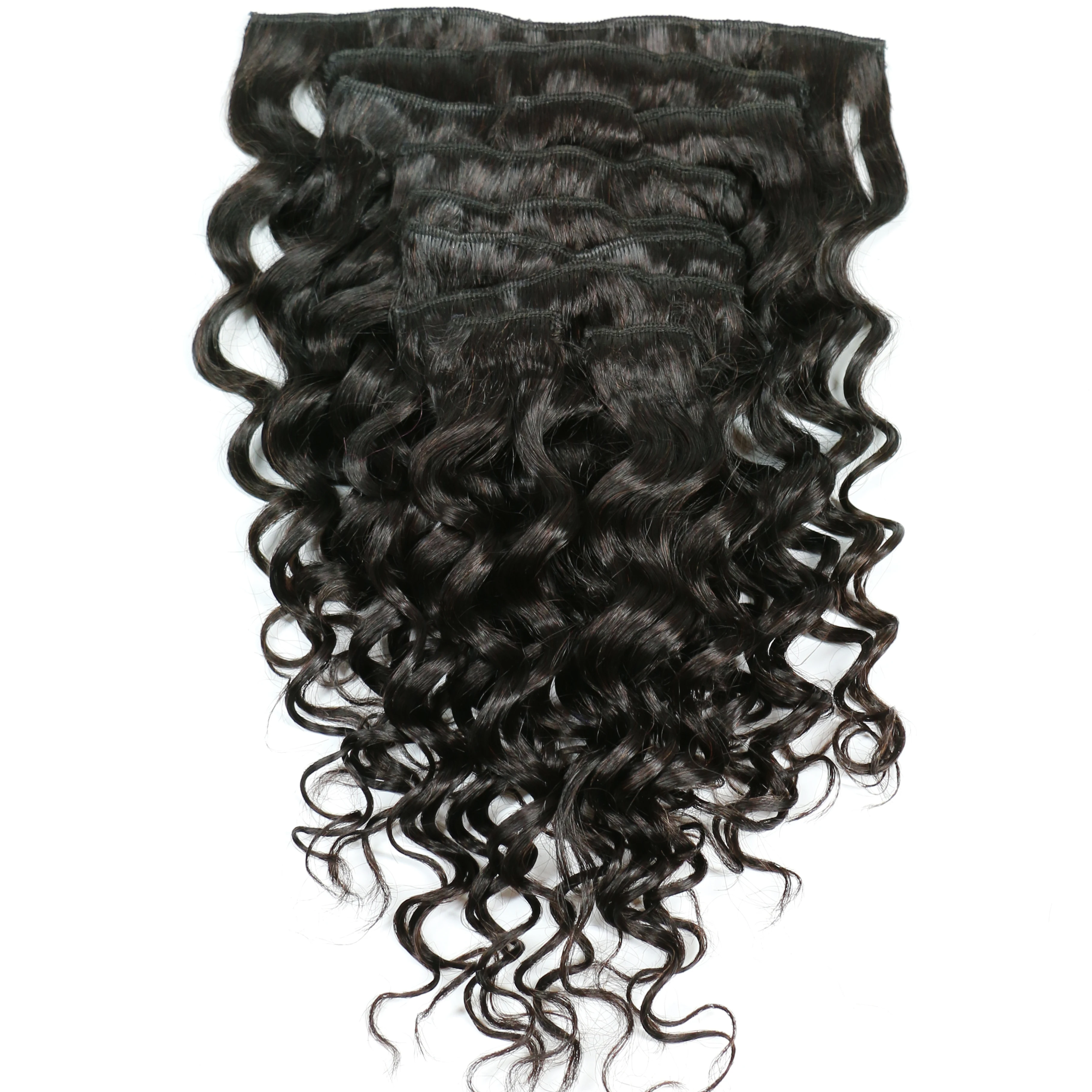 Волосы для наращивания волнистые натуральные черного цвета 120 г |