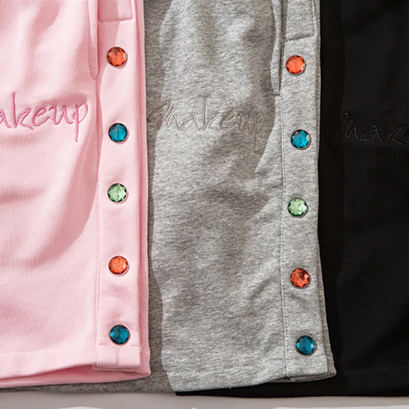 

2021 Summer Pink Shorts Streetwear Casual Short Joggers Pants Hip Hop Letter Embroidery Loose Short Basketball Sweatpants WY761