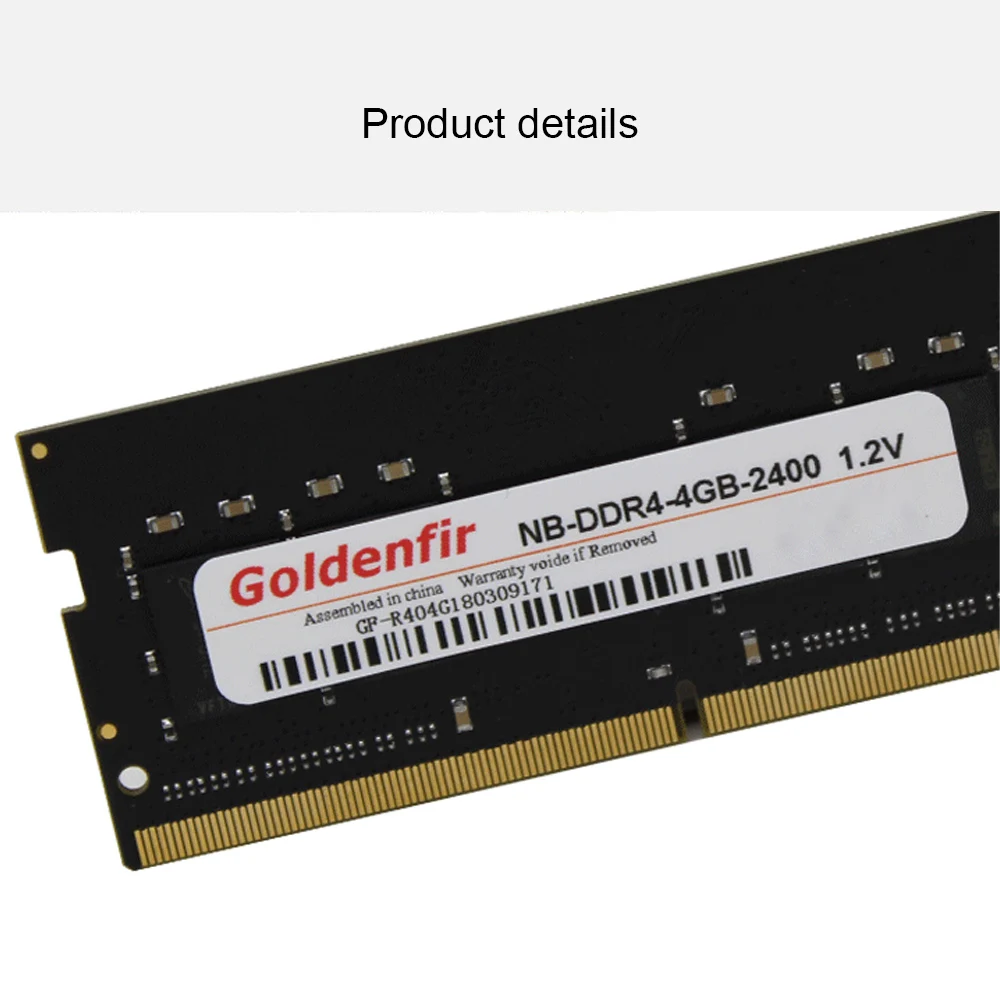 

Goldenfir DDR4 Memory RAM4/8/16GB 2133/400MHz DIMM Laptop Memory Bar 284Pin Motherboard Memory for Notebook Computer Office Home