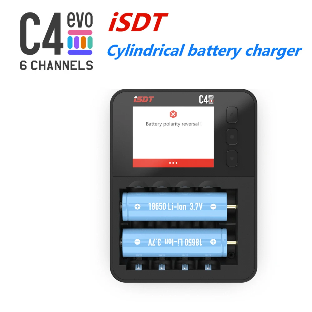 Умное зарядное устройство ISDT C4 EVO с выходом Type-C QC3.0 для литий-ионных аккумуляторов