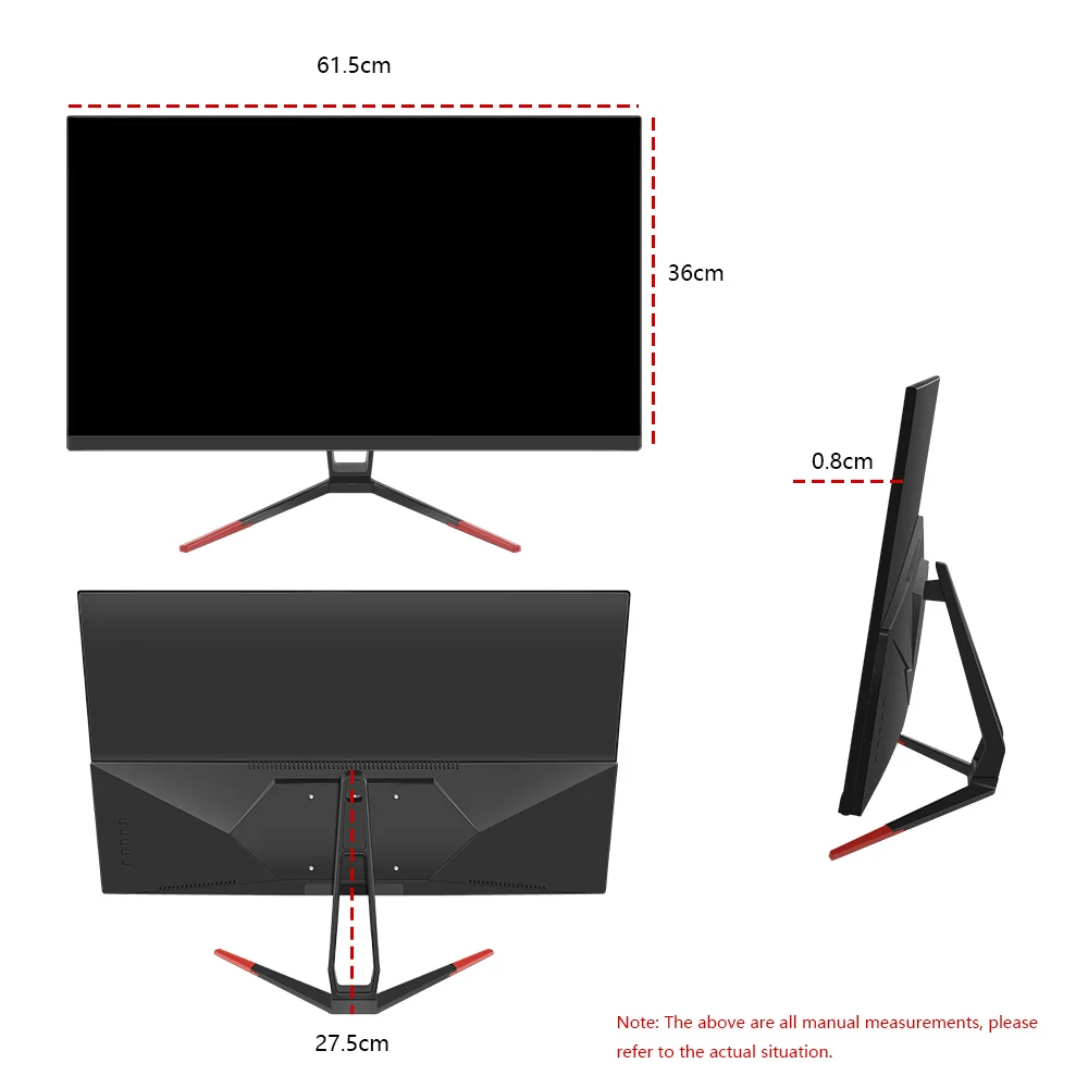 Игровой компьютер 27 дюймов 165 Гц черный ЖК-монитор/TFT ПК HD 1920 × 1080p плоский дисплей