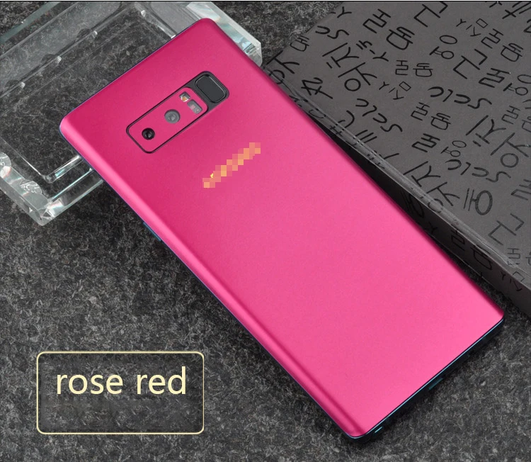 rose red Новая кожа Наклейка для samsung Note8 9 полное тело цветной Стикер Обертывание кожи чехол для samsung S10 S8 S9 Plus ледяная Пленка чехол - Цвет: rose red
