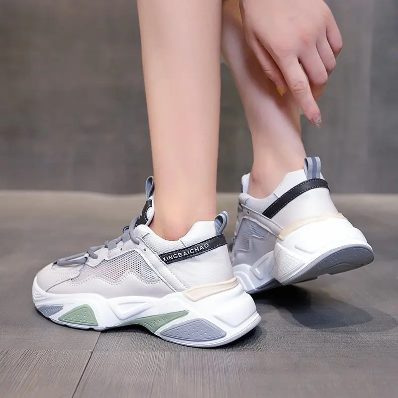 

2020 spring and summer new old shoes women's breathable mesh wild sports shoes casual shoes women's shoes tide X263