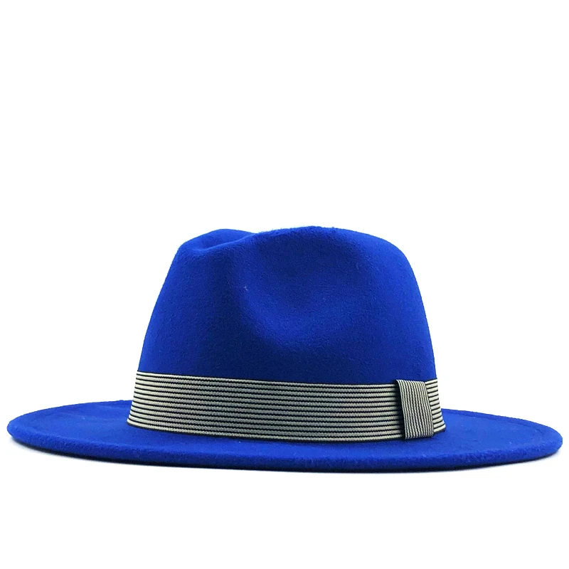 Шляпа Женская/мужская фетровая элегантная шерстяная Панама с Жемчужной Лентой