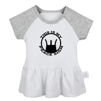 this is my peace sign truck is my life study like granger design newborn baby girls dresses toddler infant cotton clothes