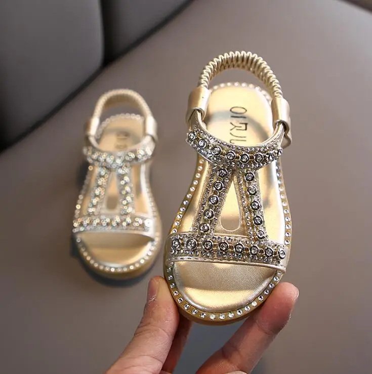 Летние детские пляжные сандалии с бантом Детская обувь принцессы Брендовые для