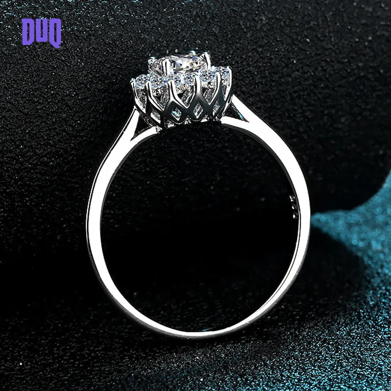 Категории 925 Серебряное обручальное кольцо 0.5ct Муассанит бриллиантами