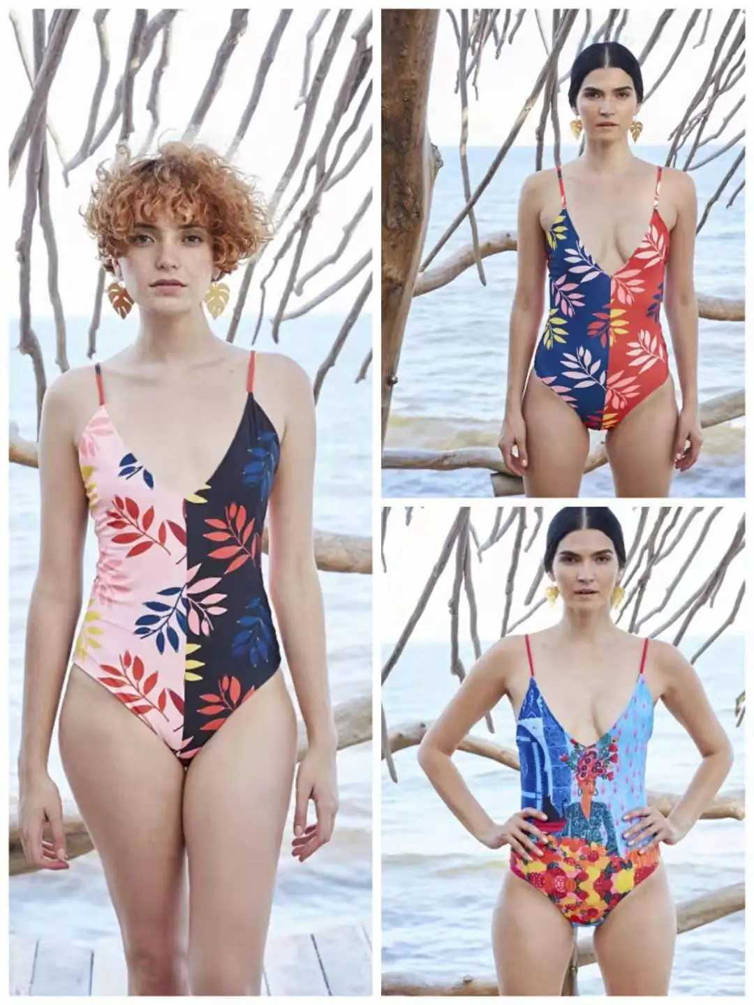 Женский сексуальный купальник 2020 знаменитый с рисунком женский бикини вырезом