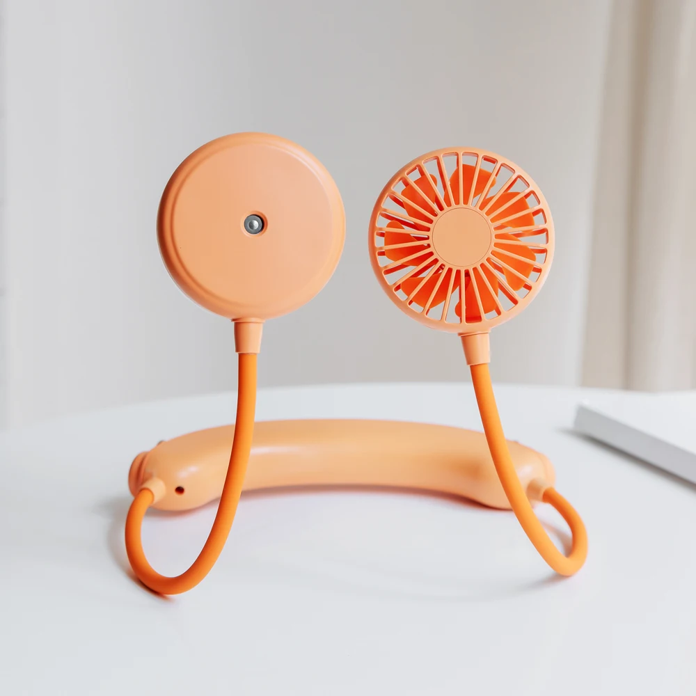 2020 new creative multi-function neck hanging humidification fan usb lazy sports portable handheld spray small | Бытовая техника