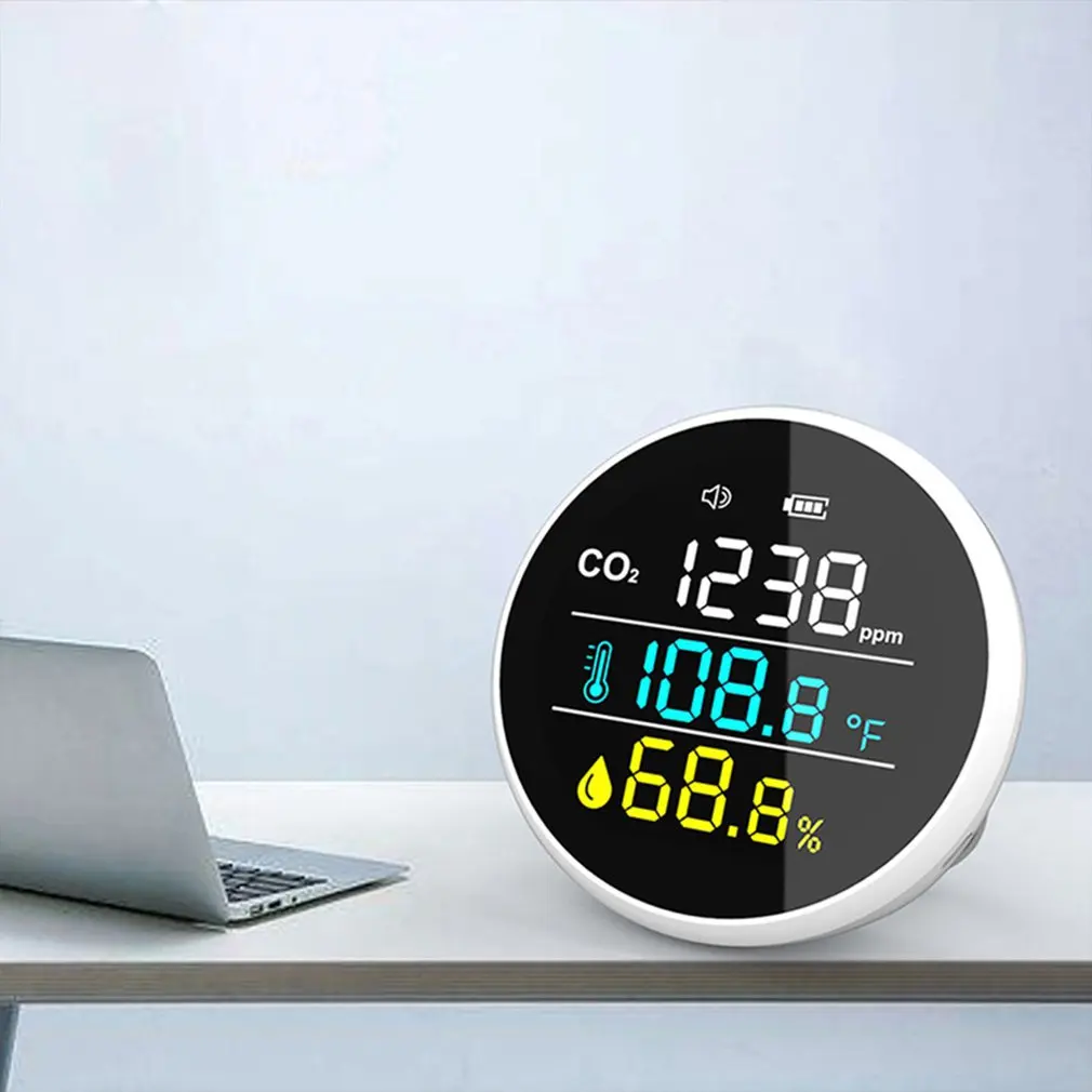 

DM1305 Air Quality Tester CO2 Meter Tester Temperature Humidity Measuring Device High Sensitive Multifunctional Detector