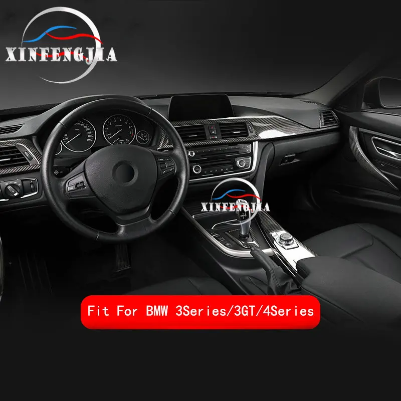 Для BMW 3 4 серии F30 настоящая отделка центральной панели салона из углеродного