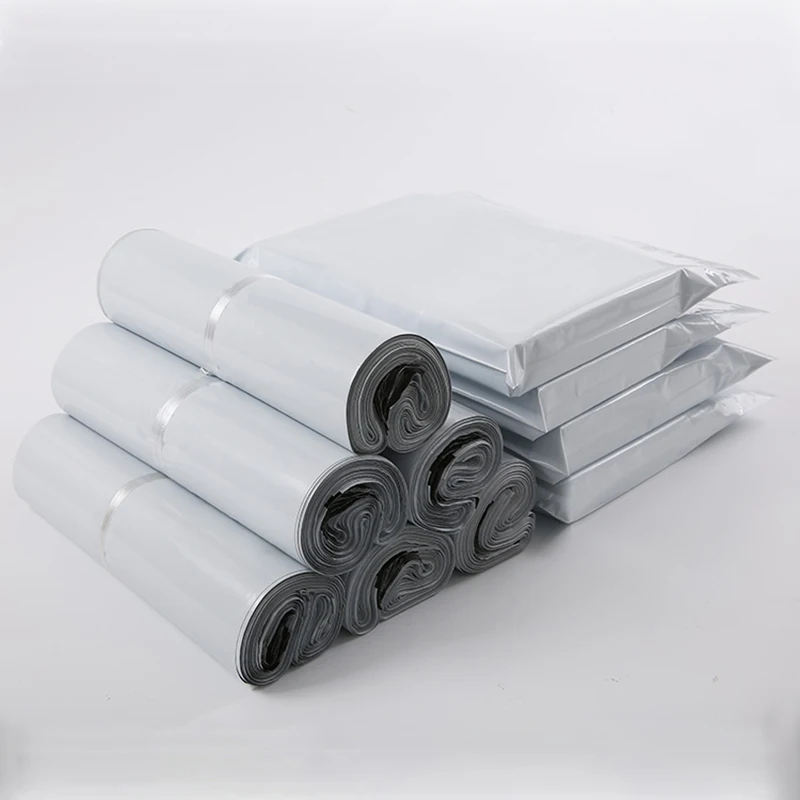 10 шт. белые самоклеящиеся курьерские пакеты для хранения пластиковые