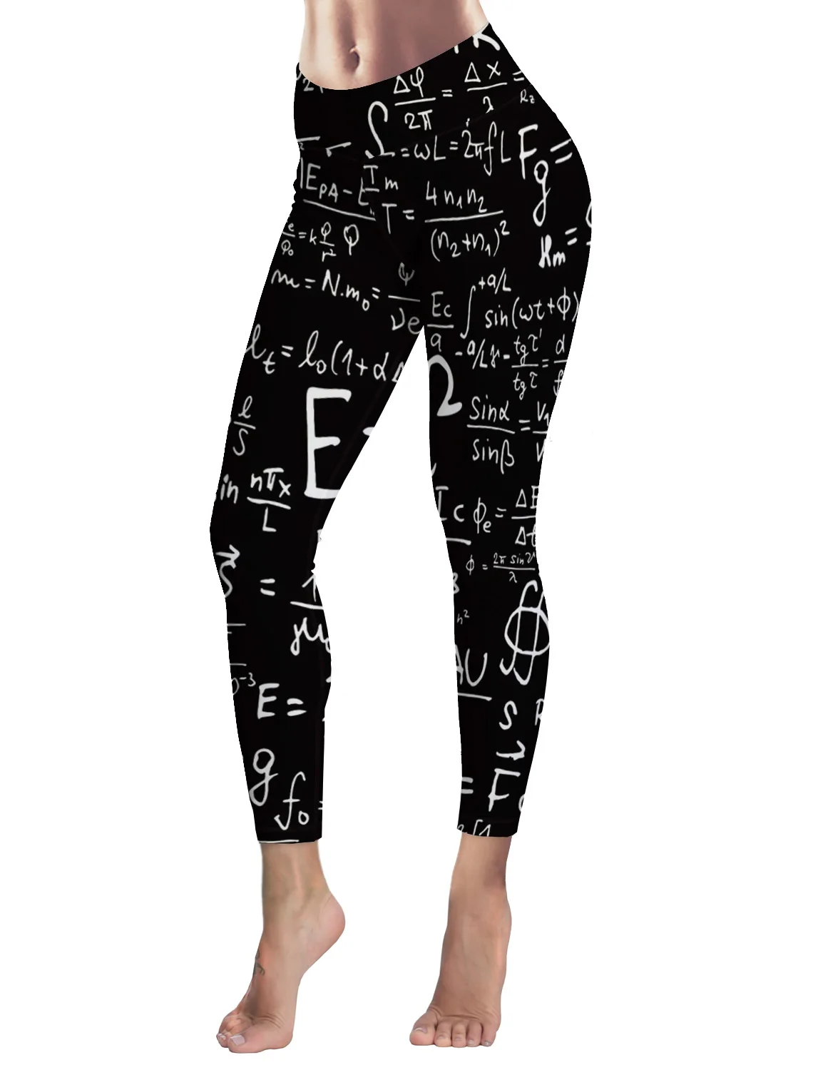 Blackboard Number Snow Formula E=Mc^2 Fitness Leggings Women Workout Pants Legging Fashion Bodybuilding | Женская одежда