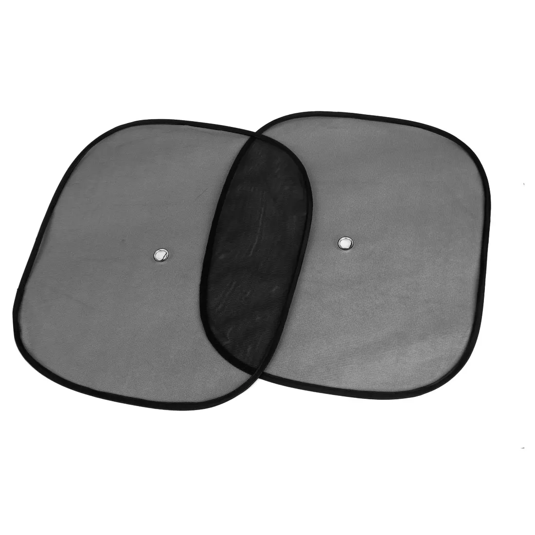 

uxcell 2 x Auto Foldable Rectangle Side Window Sun Shade Black w Suction Cup