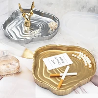 disc tray ashtray mold crystal epoxy resin silicone mold stump irregular shape diy jewelry storage
