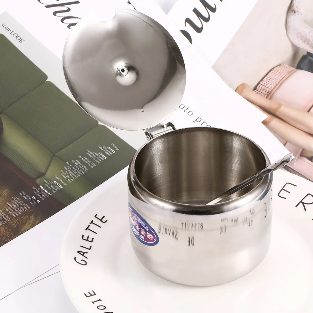 Мини горшок из нержавеющей стали для солонка банки чайные соусы кофейное варенье