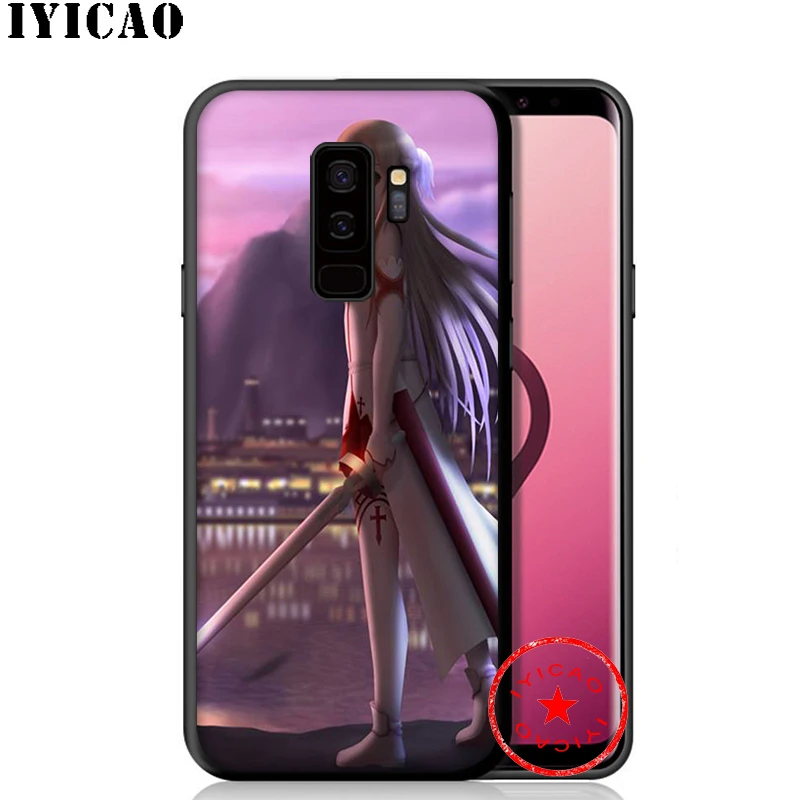 IYICAO Sword Art онлайн мягкий чехол для samsung Galaxy S10e S10 S9 S8 Plus S6 S7 Edge Note 10 9 8 TPU |
