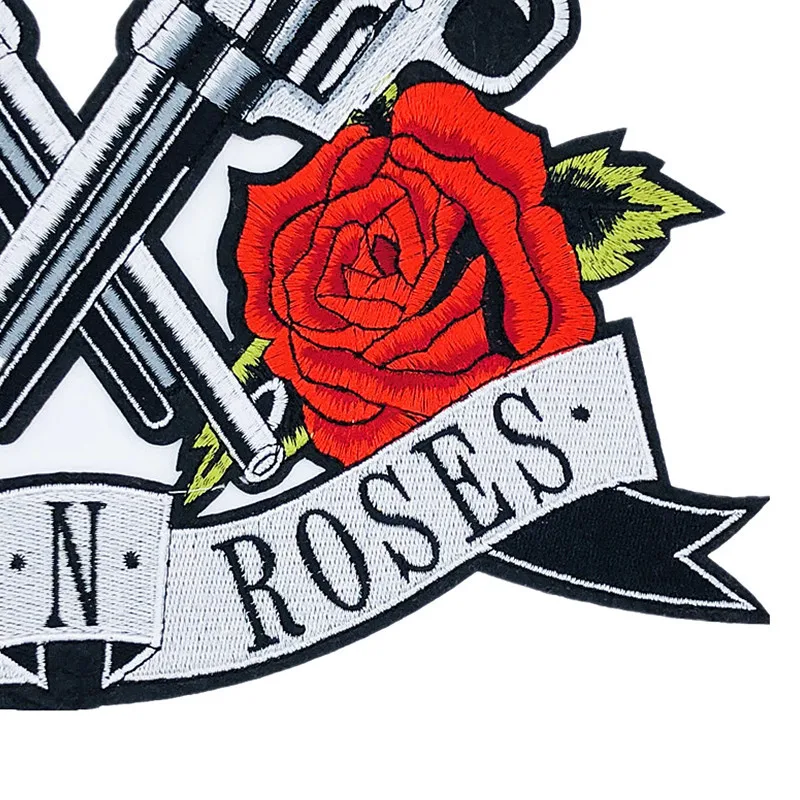 Патчи с вышивкой в стиле панк Guns N Roses Skull байкерские наклейки одежда куртка