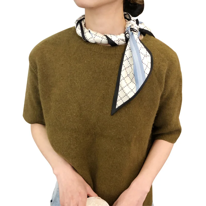 

145X12CM Scarf Women Shawls Wraps Fashion Small Hair Neck Hijabs Foulard Scarves Female Lady bufanda seda mujer echarpe ete soie