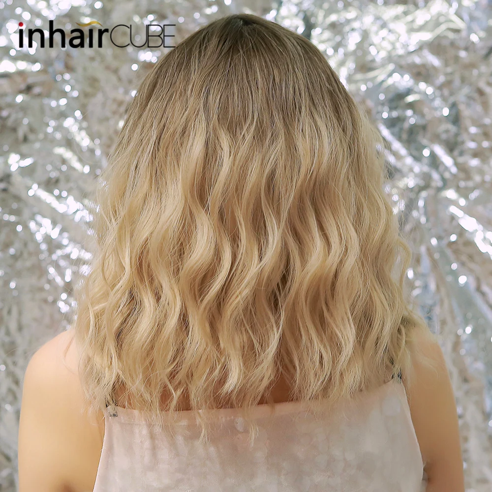 Парик Inhaircube для женщин термостойкий синтетический с натуральными волосами Омбре