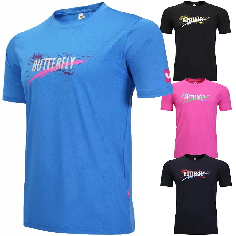 

Новейшая короткая одежда для настольного тенниса мужской/женский костюм с короткими рукавами тренировочная одежда для соревнований быстр...