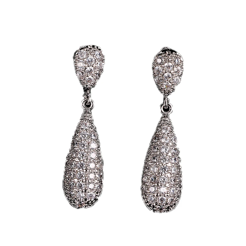 Бренд Bettyue модные очаровательные серьги AAA белый циркон три цвета ювелирные